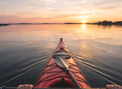 red kayak